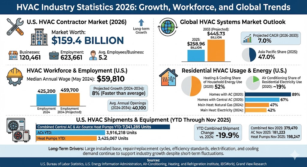 HVAC industry statistics